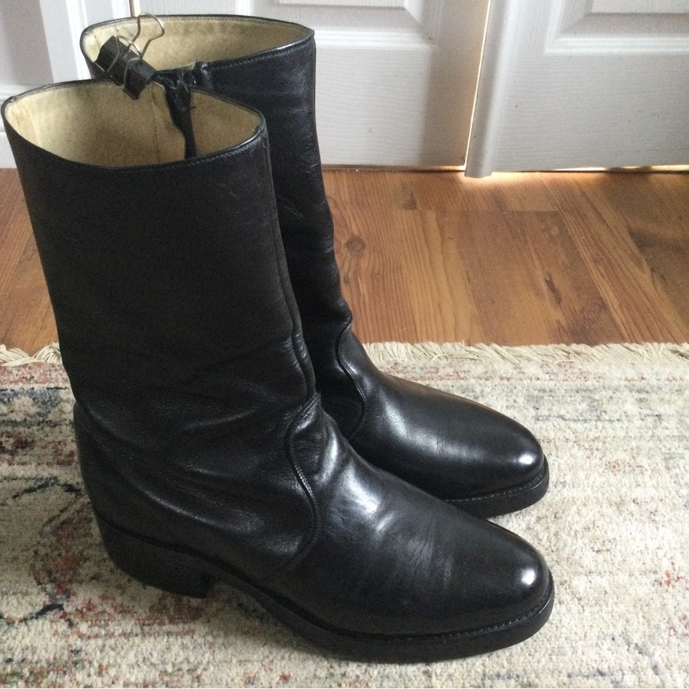Custom Handcrafted 12” All Leather Engineer Boots